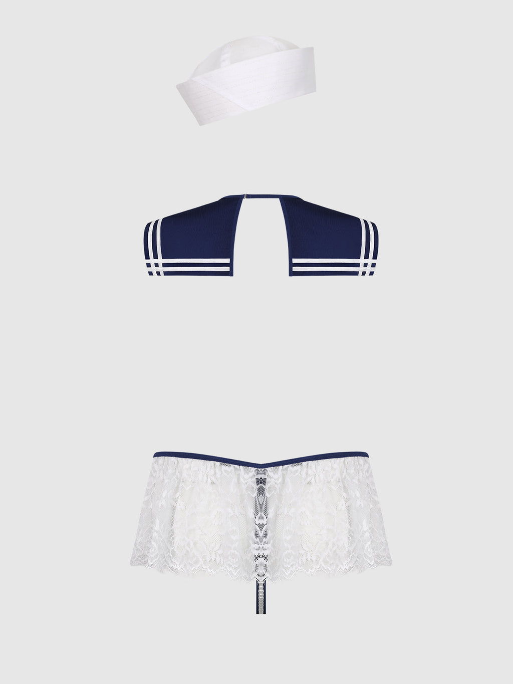 High Tied Sailor Open-Cut Teddy With Hat