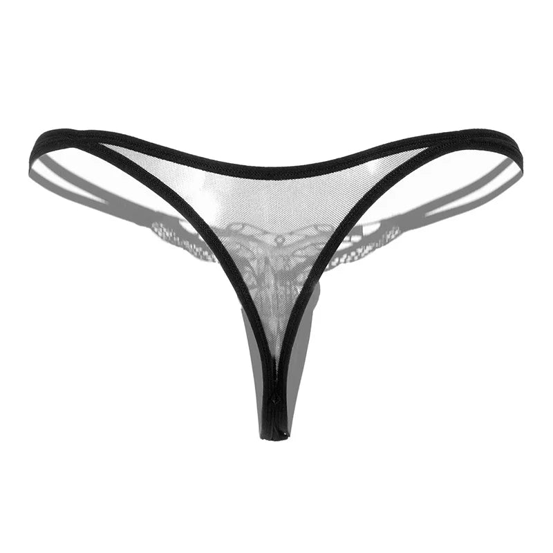 Social Butterfly Crotchless Pearl Thong — view 7 | Lavah Pleasure