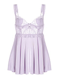 Purple Soft Satin Slip Dress — Chemise | Lavah Pleasure