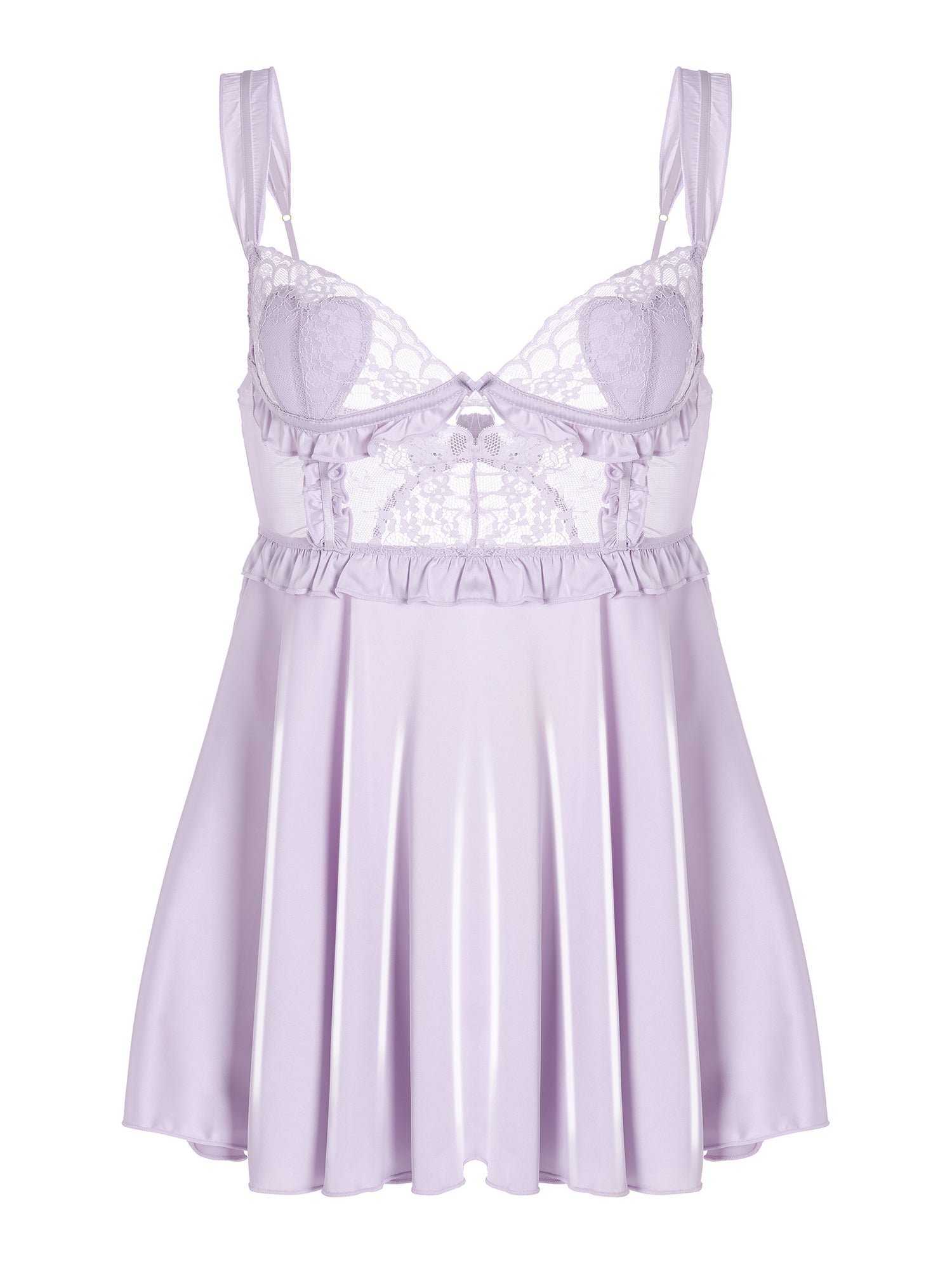 Purple Soft Satin Slip Dress