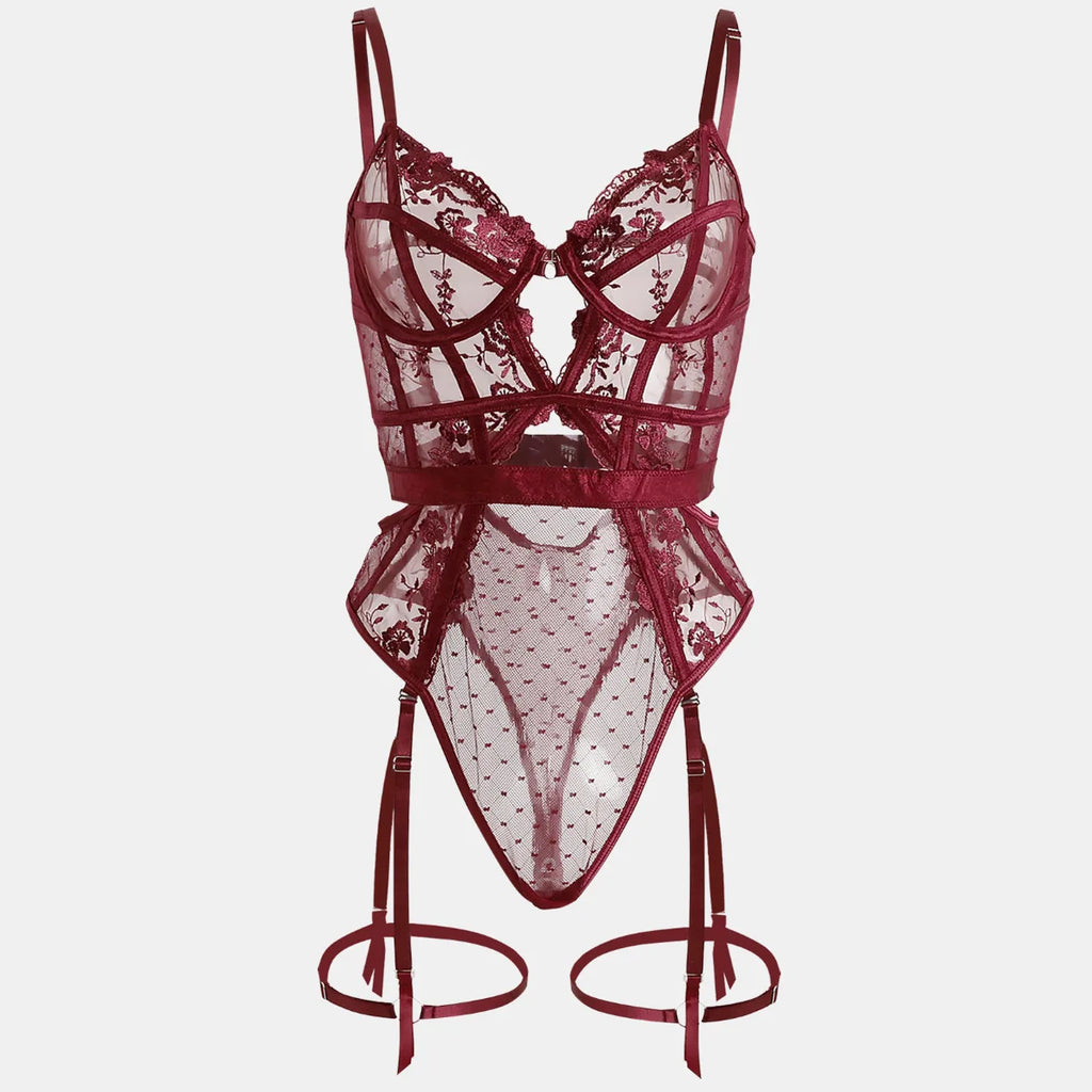 Odette Lace Garter Bodysuit