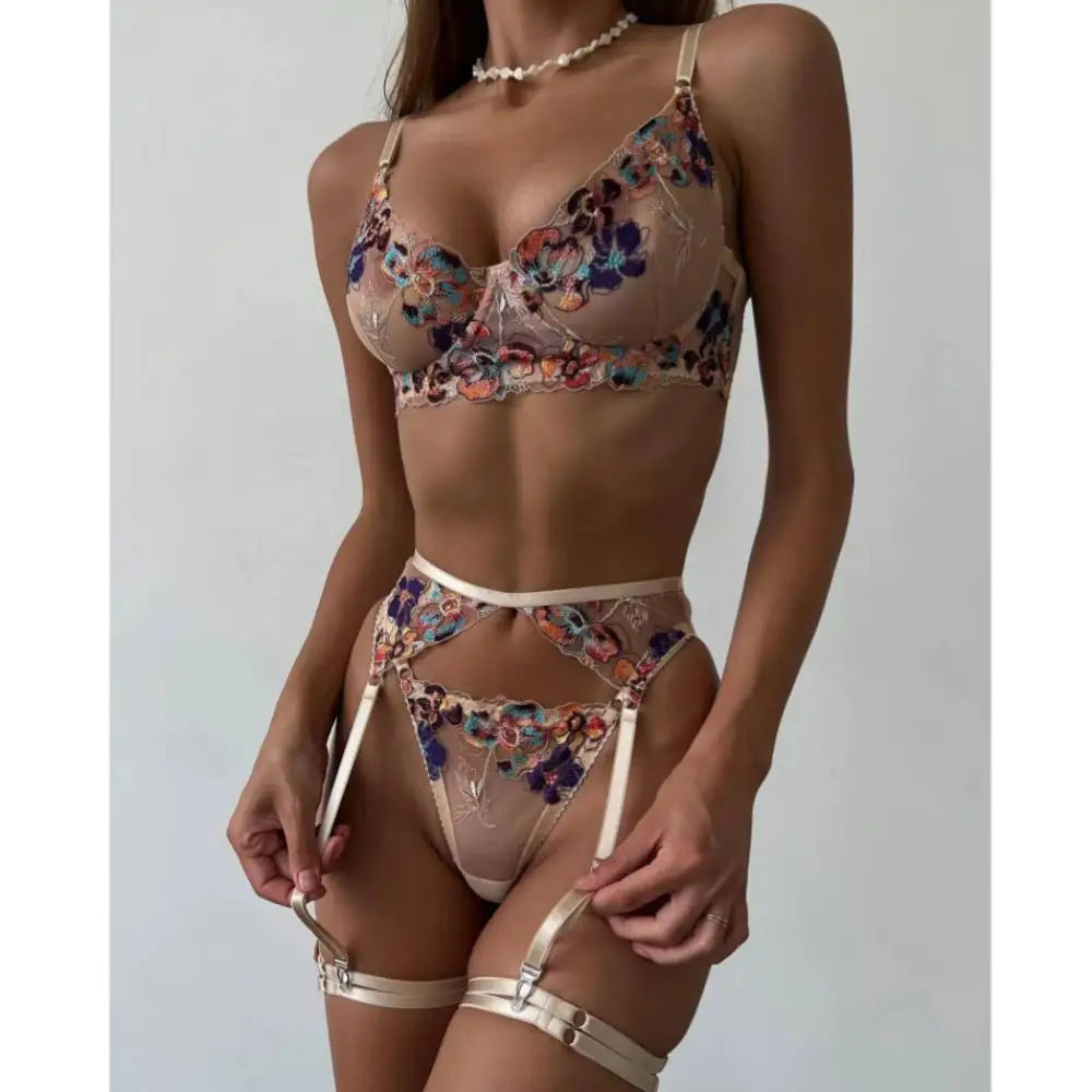 Floral Lace Temptation Set — view 3 | Lavah Pleasure
