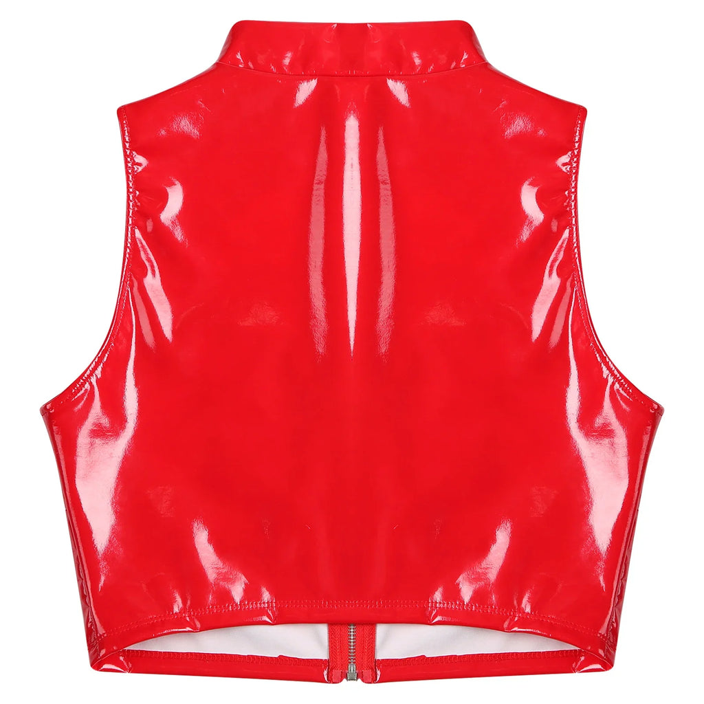 Wetlook Reveal Zipper Top