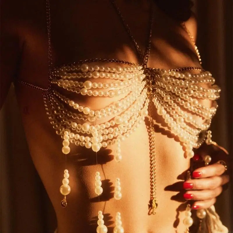 Brisa Pearl Bodychain Bra