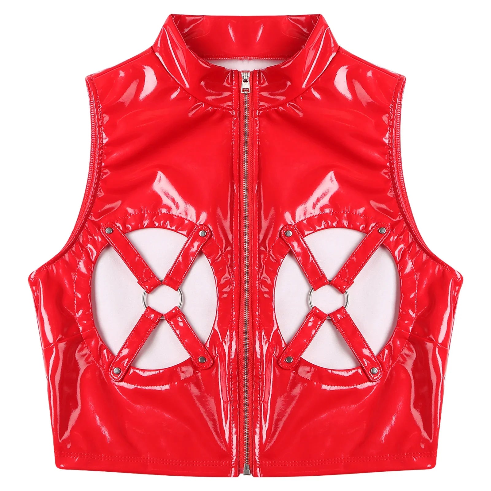 Wetlook Reveal Zipper Top