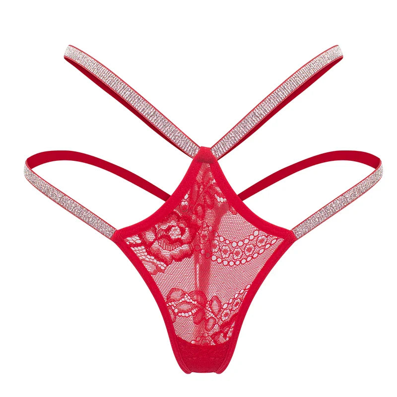 Sparkle Lace Strappy G-String