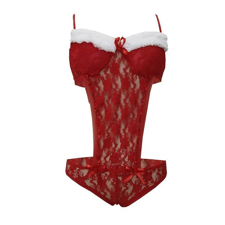 Santa Seduction Lace Teddy — view 5 | Lavah Pleasure