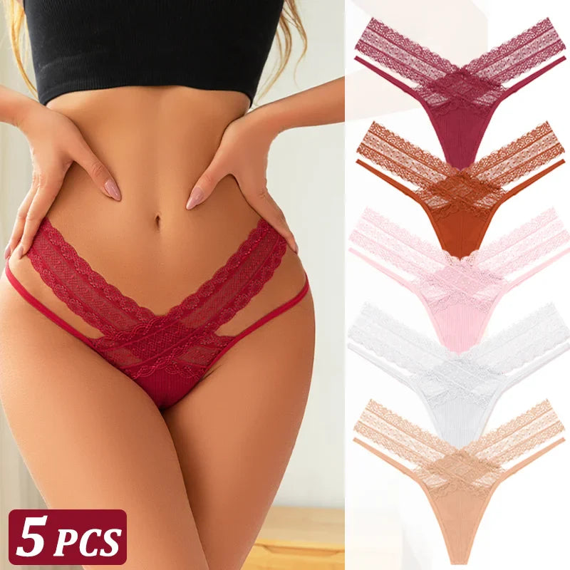 Temptation Lace Thong - 5 Pack