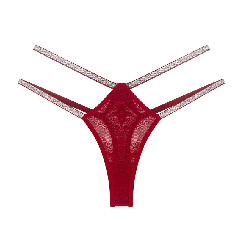 Sparkle Lace Strappy G-String