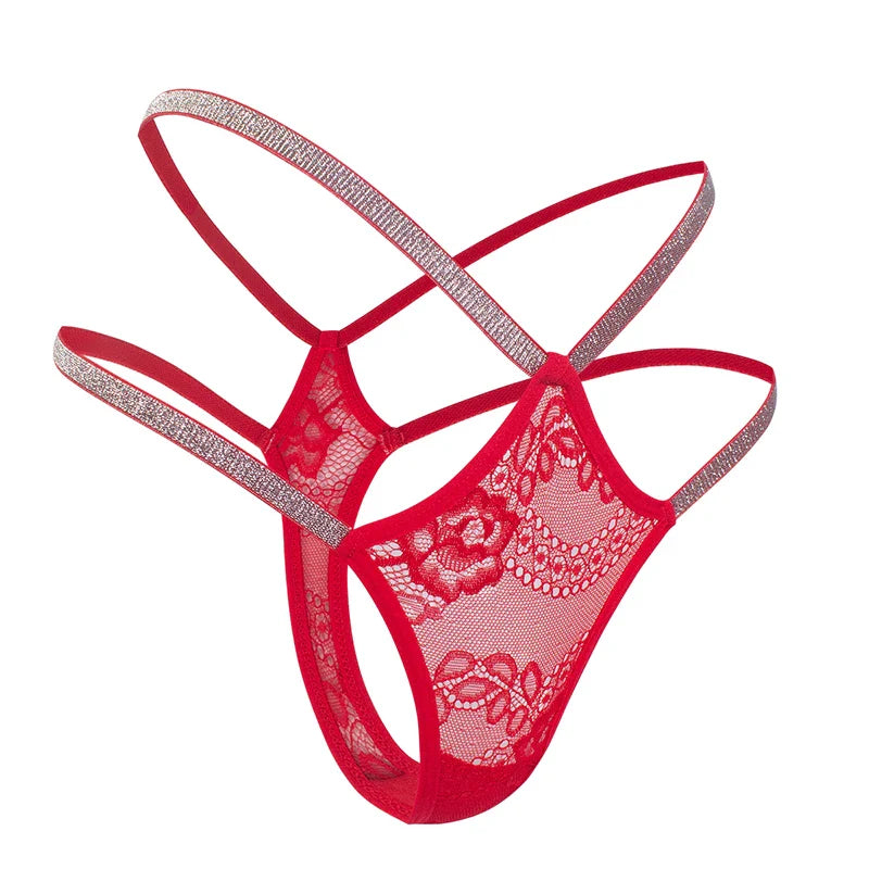 Sparkle Lace Strappy G-String