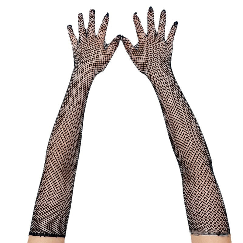 Fishnet Long Sleeve Gloves — gloves | Lavah Pleasure