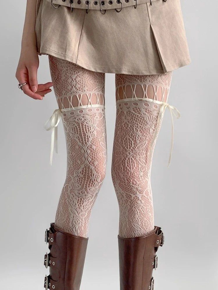 Enchanted Lace Thigh-High Stockings — view 3 | Lavah Pleasure