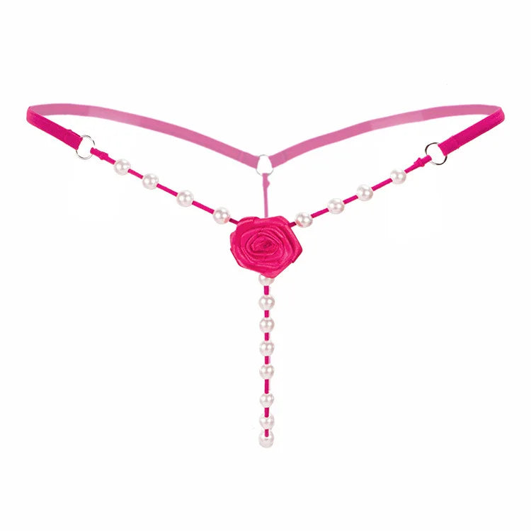 Rose Pearl Crotchless G-String — view 5 | Lavah Pleasure