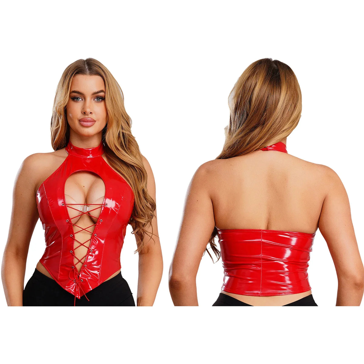 Raven Lace-Up Halter Top