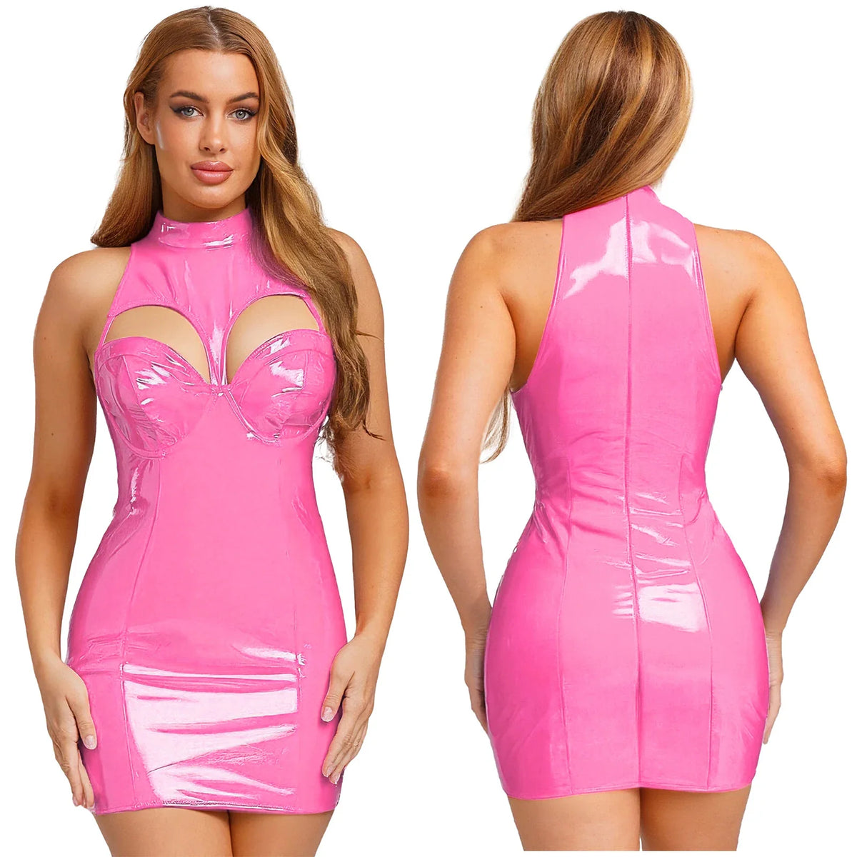 Roxanne High-Shine Cut-Out Mini Dress