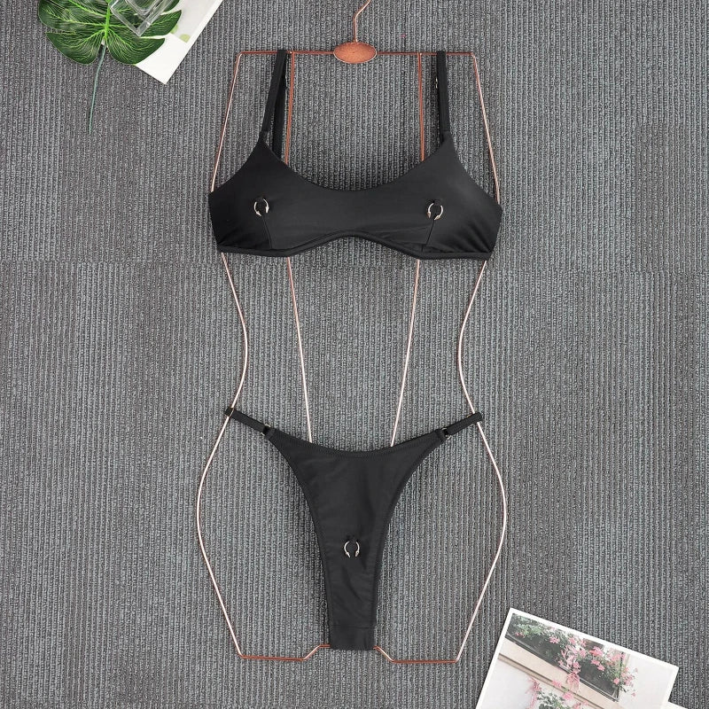Marbella Gold-Ring Bikini Set