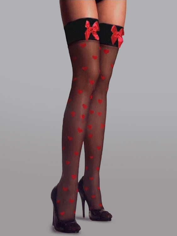 Cute Bow Polka Dot Stockings — view 8 | Lavah Pleasure