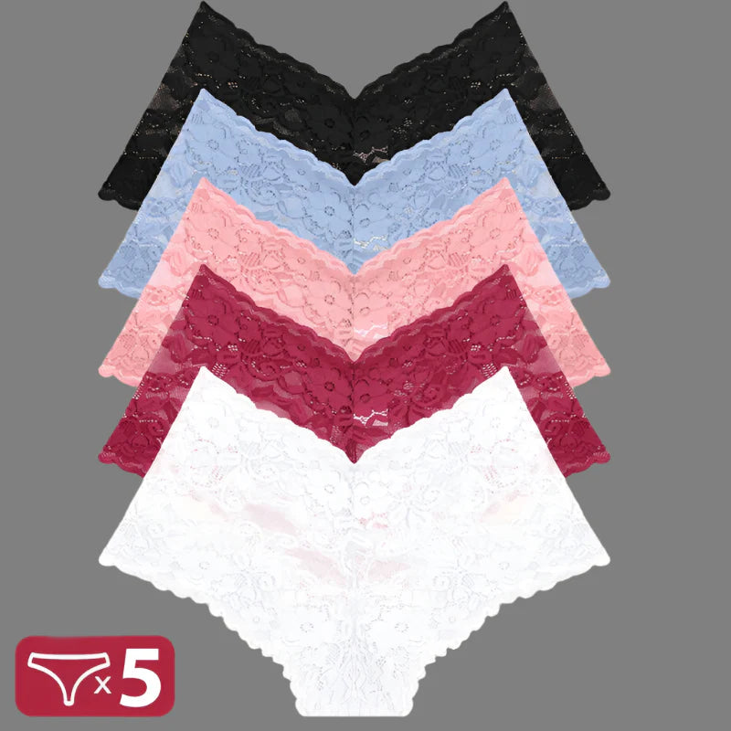 Lovely Lace Briefs - Pack of 5 — view 9 | Lavah Pleasure