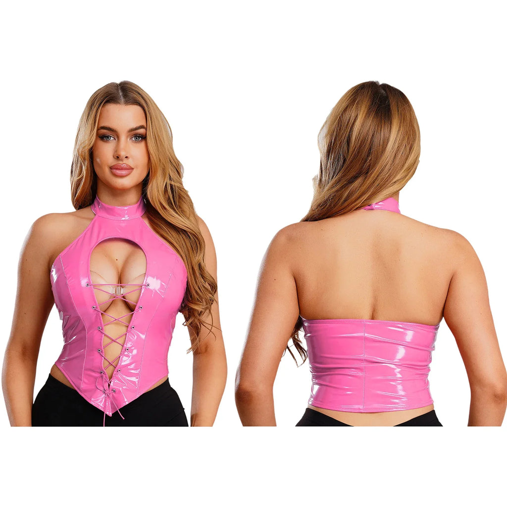 Raven Lace-Up Halter Top