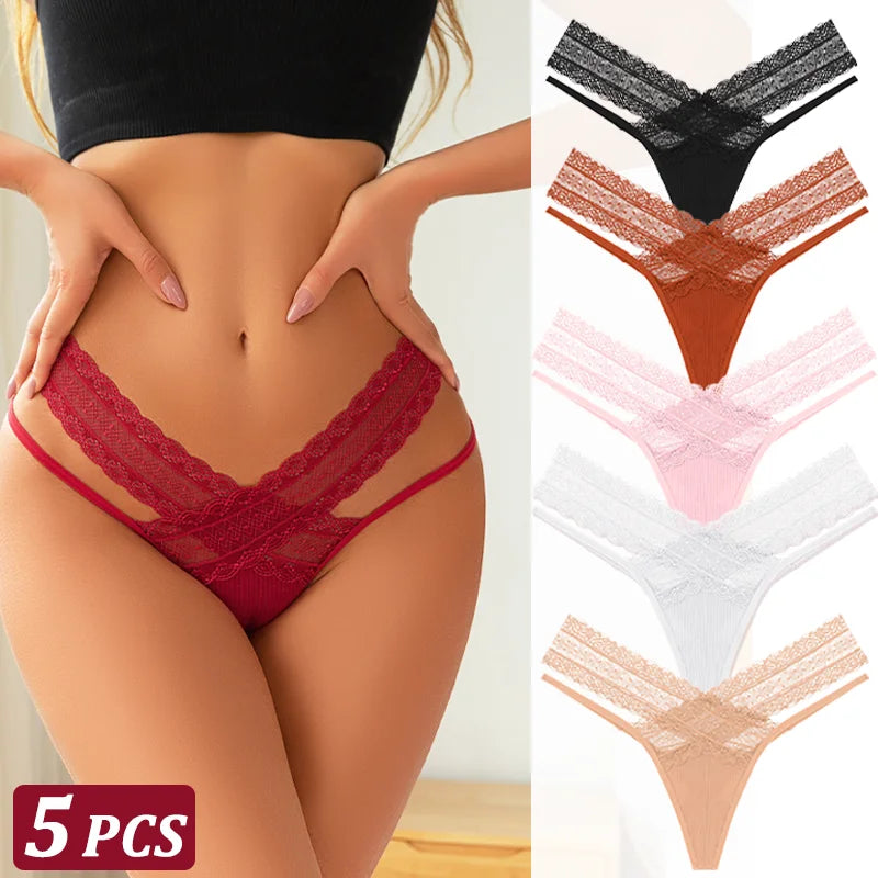 Temptation Lace Thong - 5 Pack