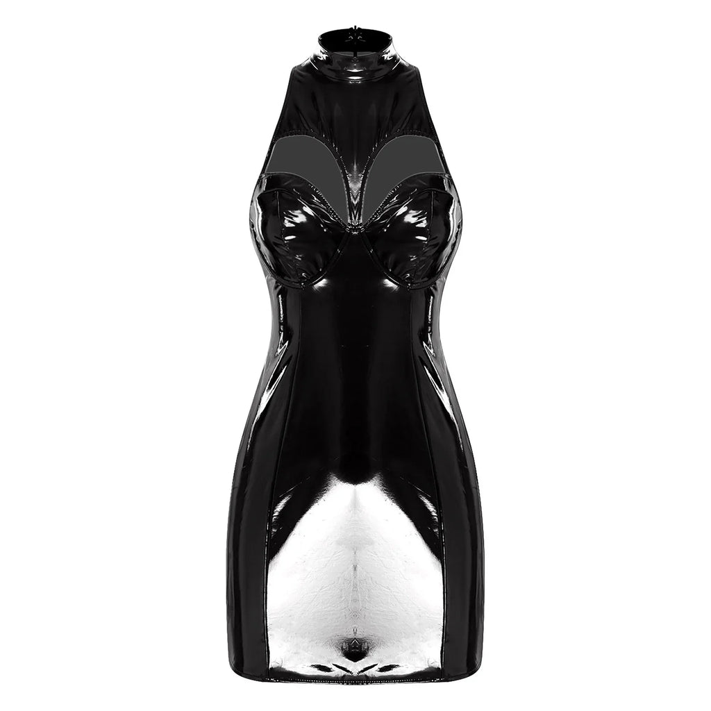 Roxanne High-Shine Cut-Out Mini Dress