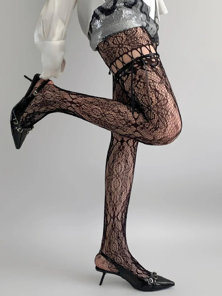 Enchanted Lace Thigh-High Stockings — view 5 | Lavah Pleasure