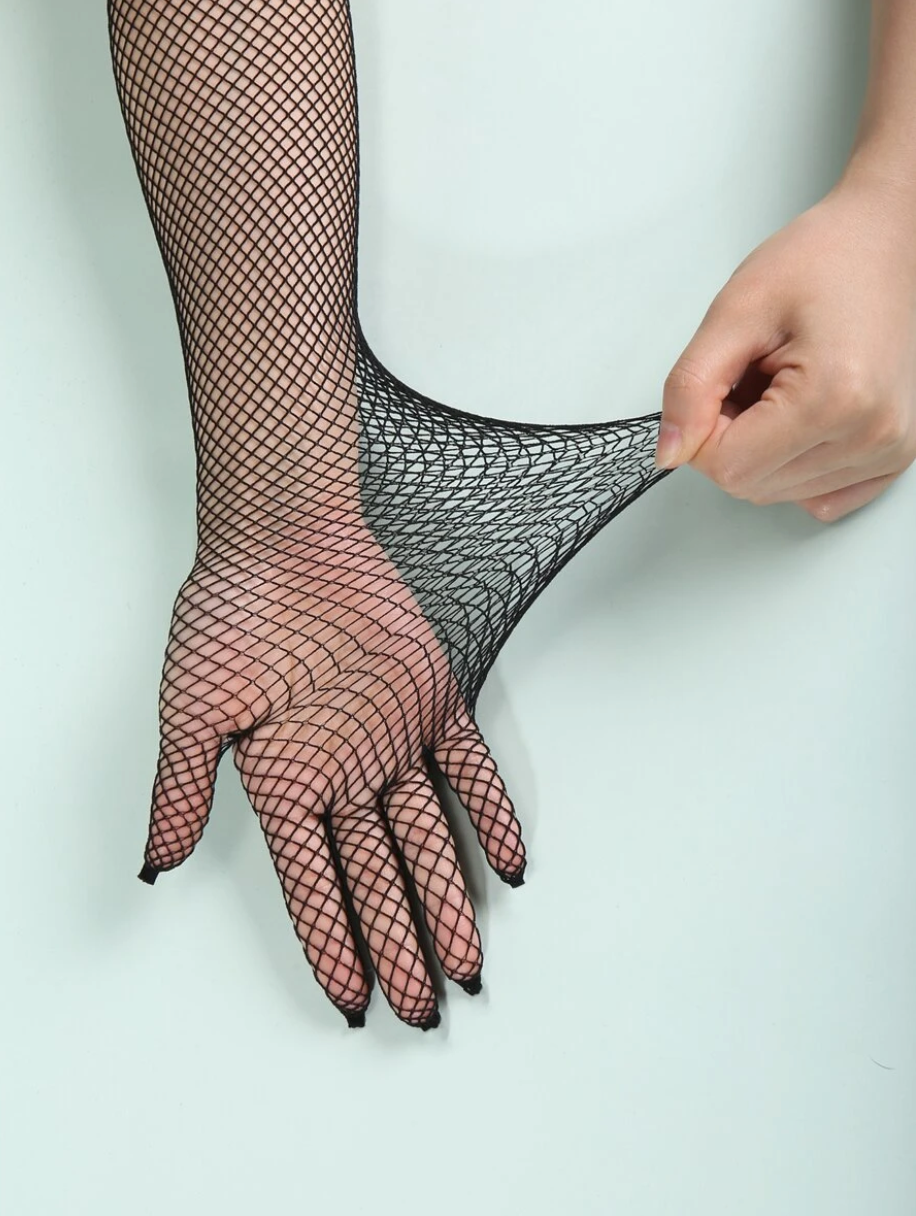 Fishnet Long Sleeve Gloves