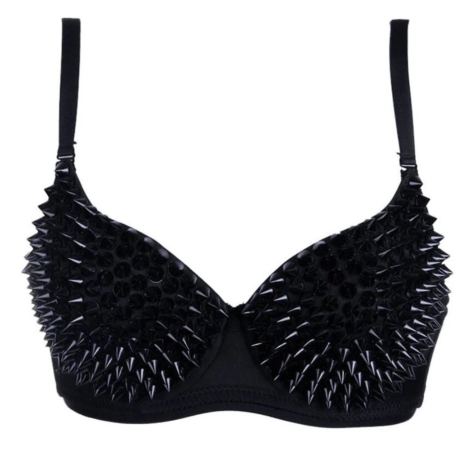 Black Moon Spiked Bra — view 12 | Lavah Pleasure