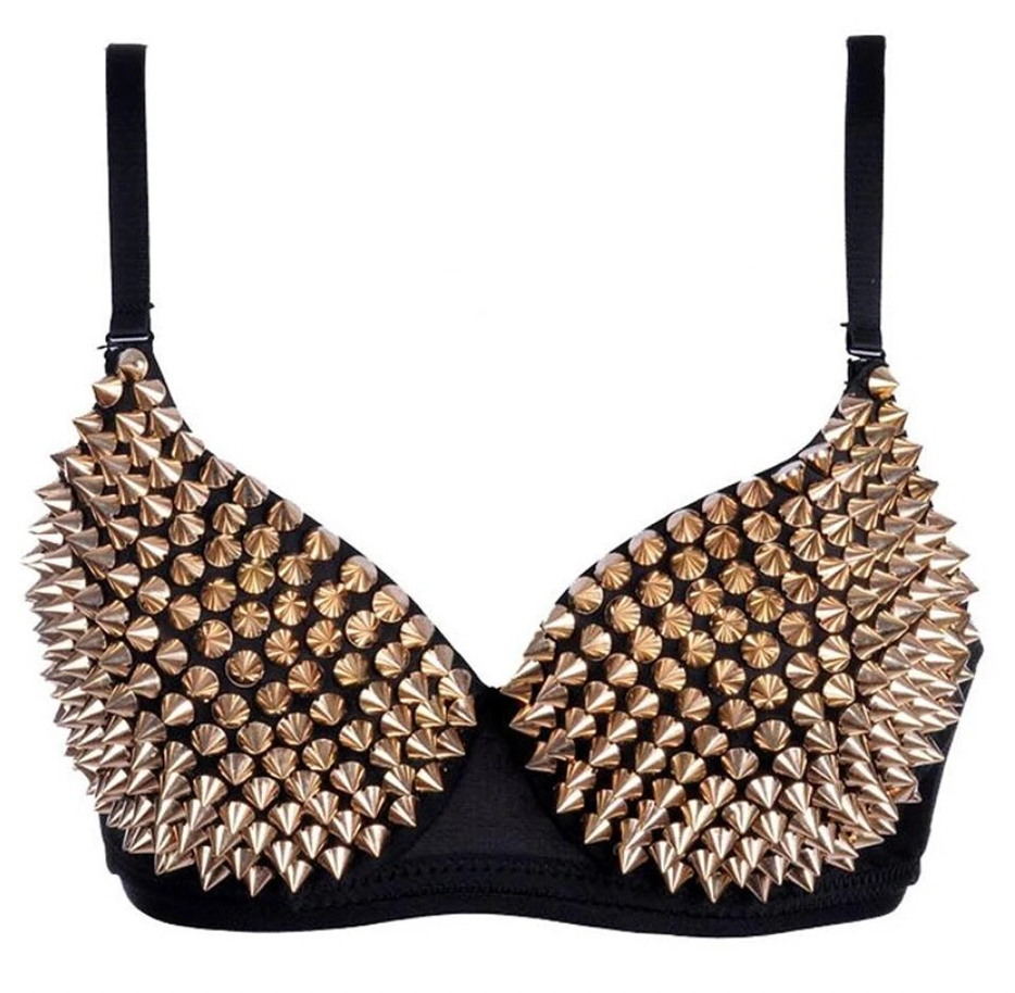 Black Moon Spiked Bra — view 10 | Lavah Pleasure