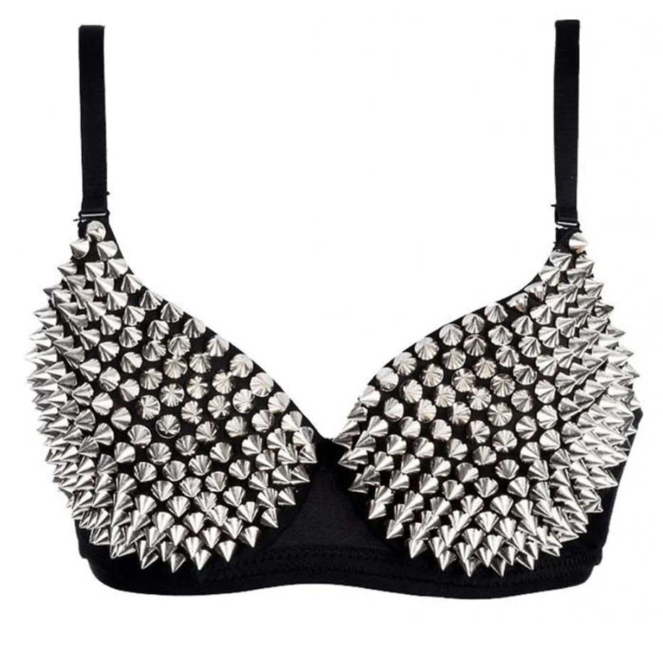 Black Moon Spiked Bra — view 11 | Lavah Pleasure