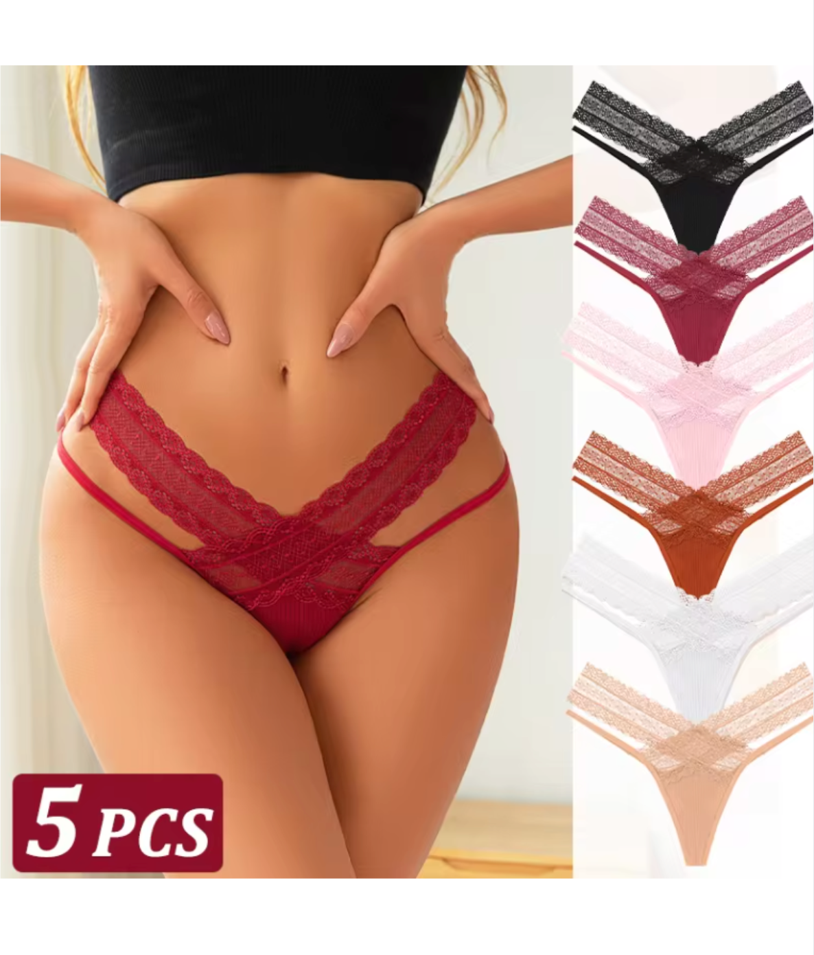 Temptation Lace Thong - 5 Pack — Panty | Lavah Pleasure