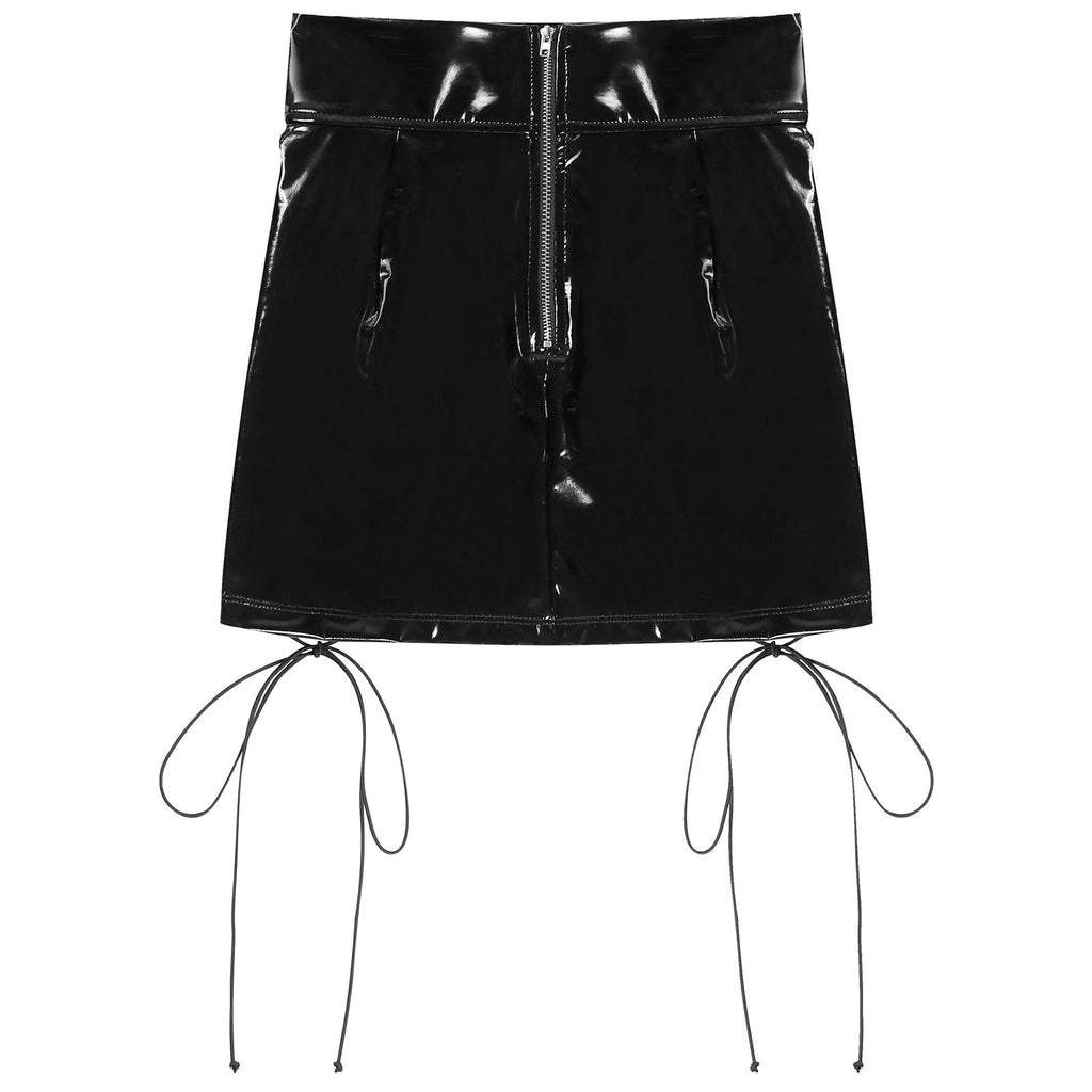 Lace Me Up Wetlook Skirt