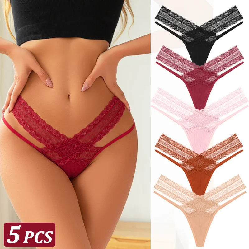 Temptation Lace Thong - 5 Pack