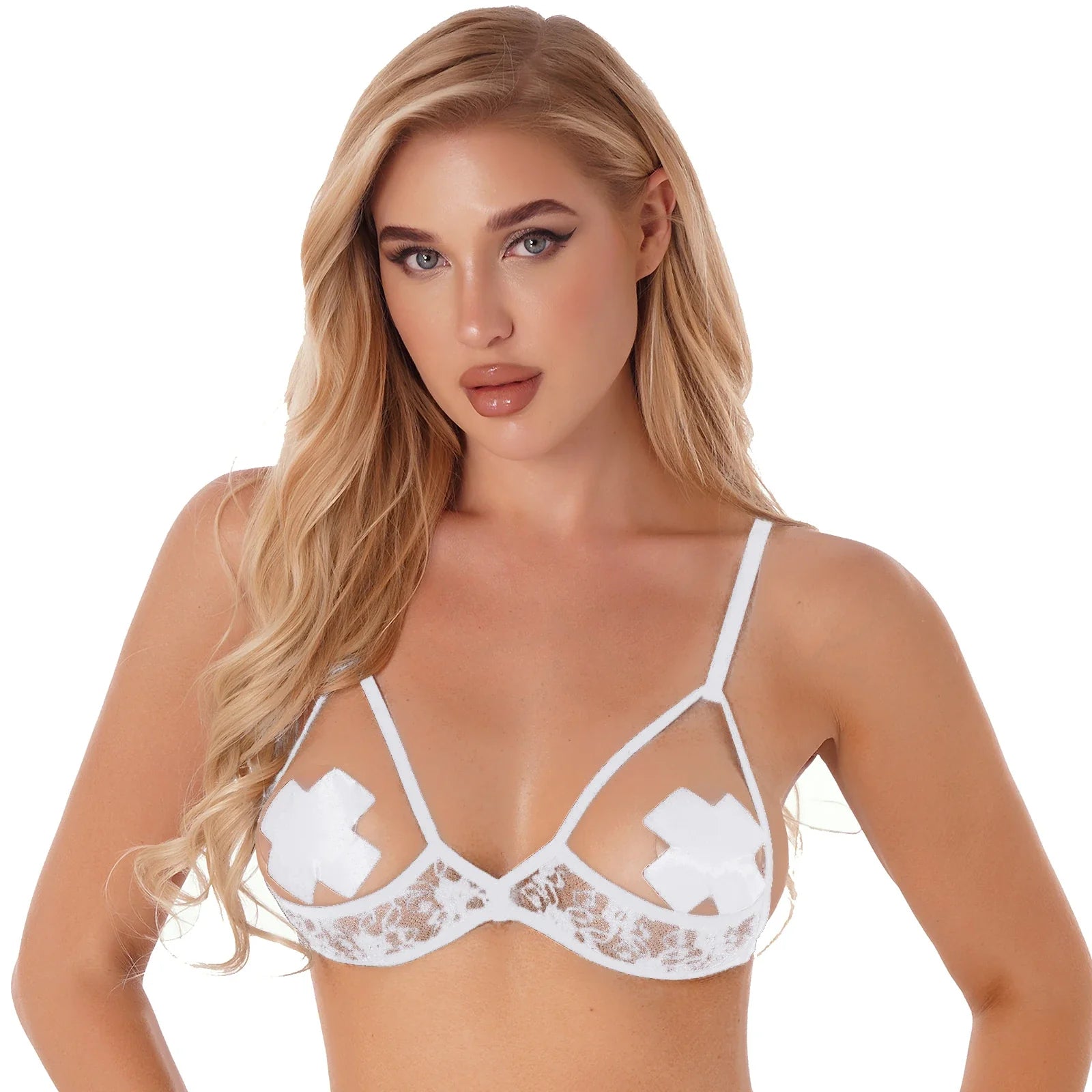 Sheer Open Harness Bra