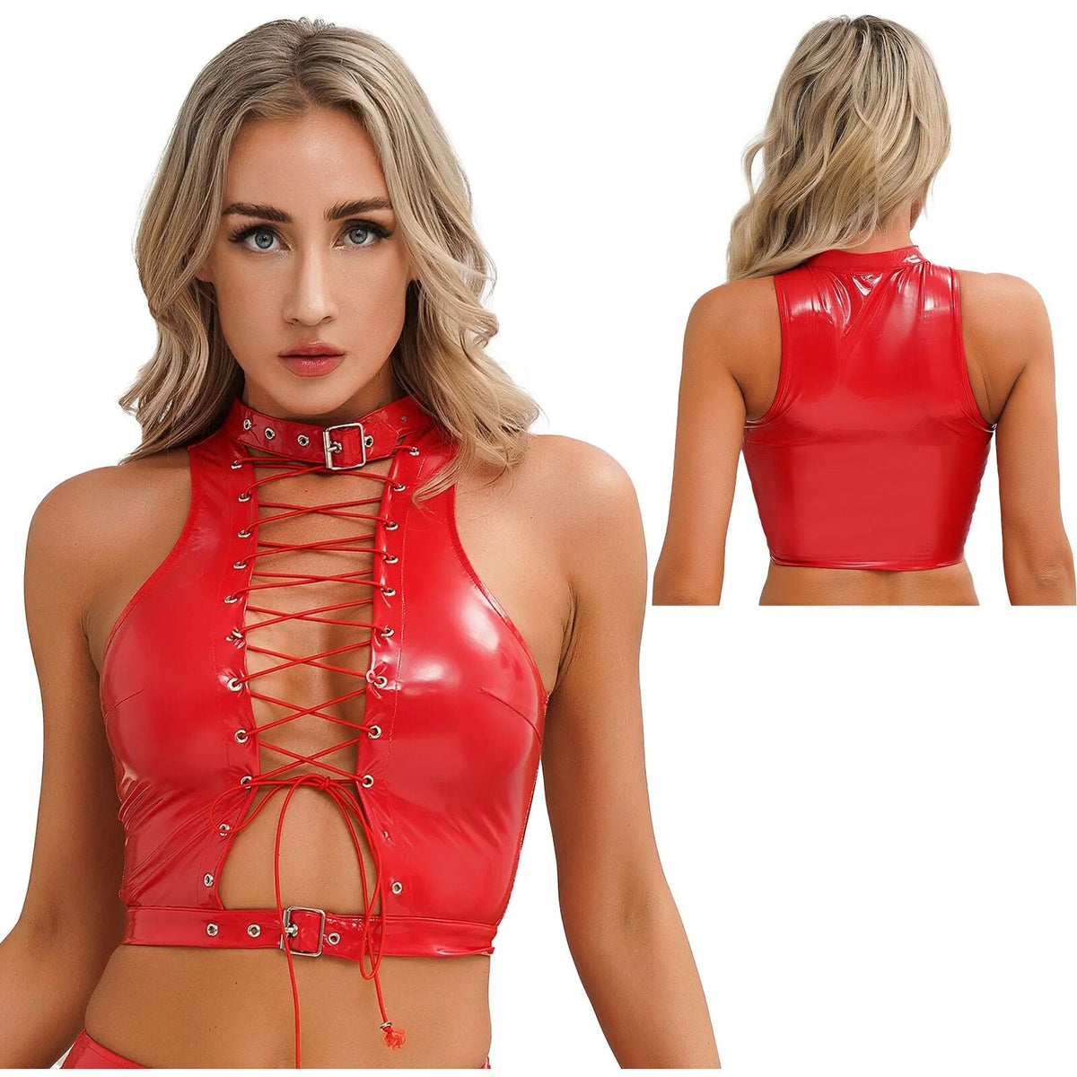 Lena Leather Top — view 4 | Lavah Pleasure