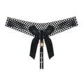 Noir Pearl Bow G-String