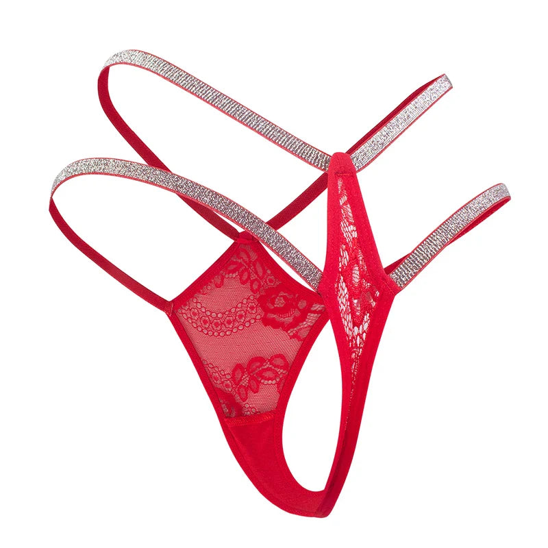 Sparkle Lace Strappy G-String