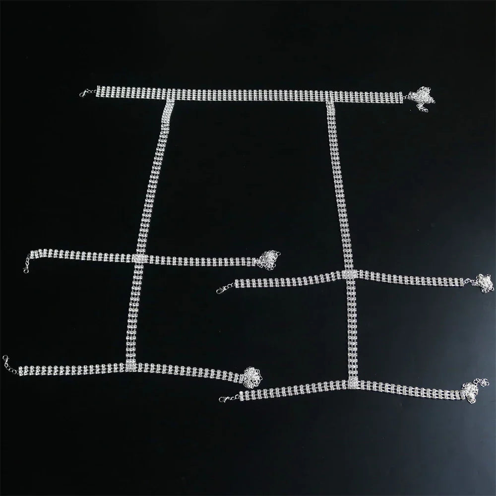 Crystal Luxe Rhinestone Leg Harness — view 2 | Lavah Pleasure