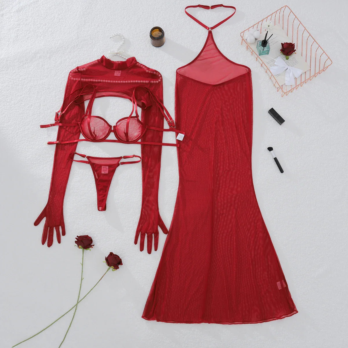 Scarlett Sheer Mesh Maxi Set