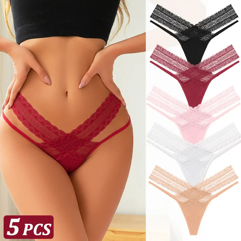 Temptation Lace Thong - 5 Pack