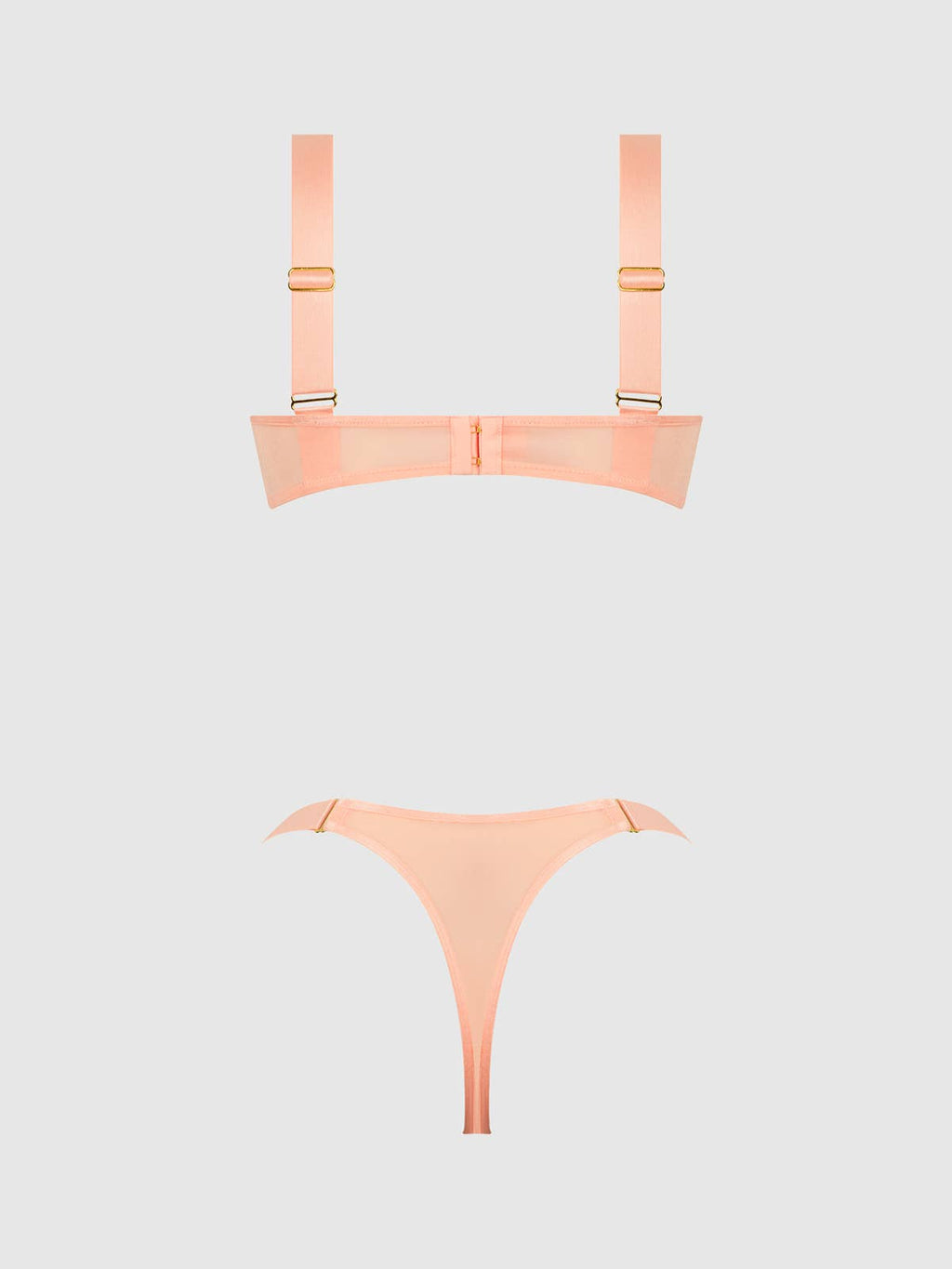 Shimmer Mesh Bra & Thong Set