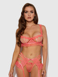 Portia Swiss Dot Cutout Bra, Garter & Thong Set — Bra | Lavah Pleasure