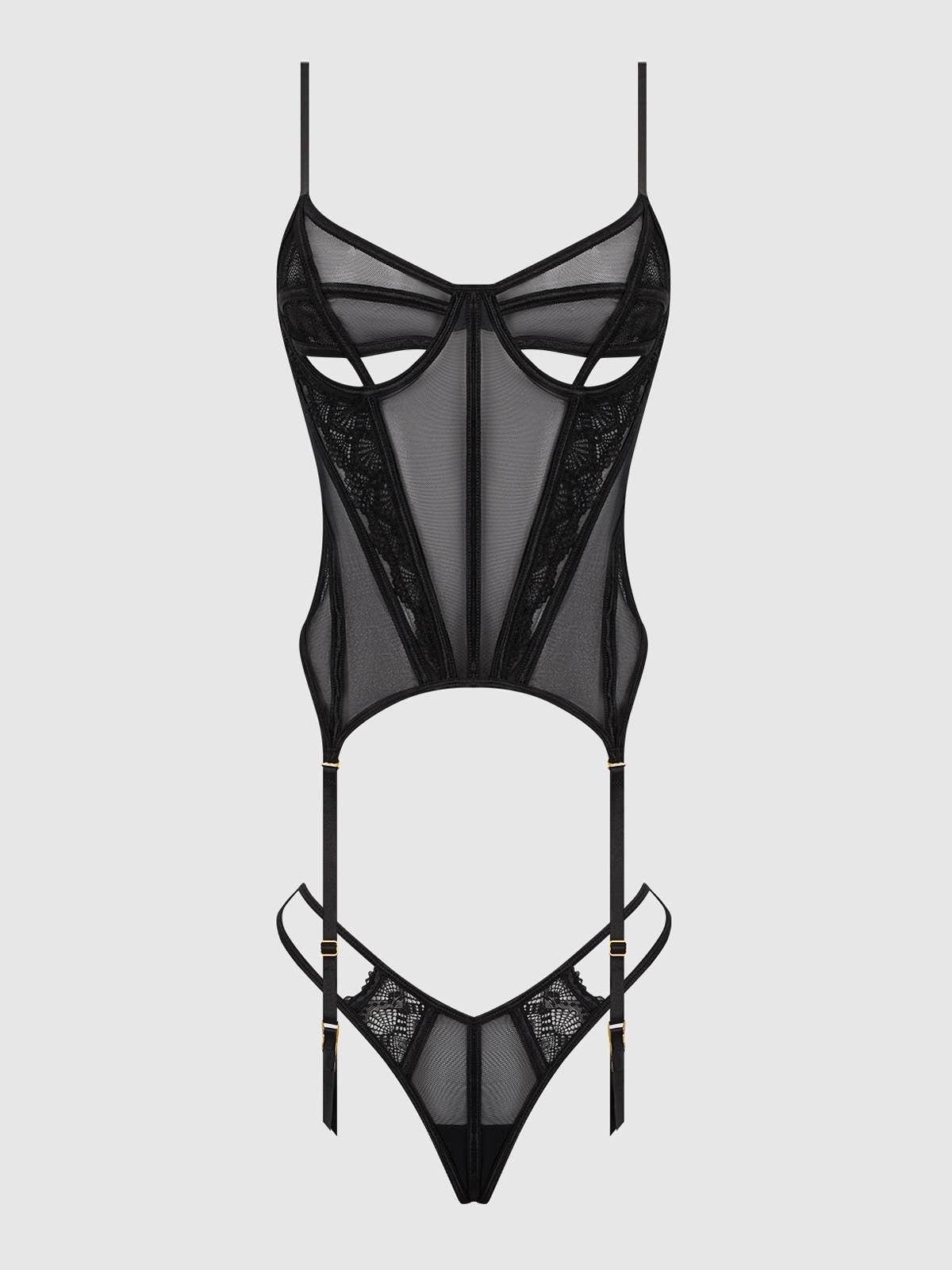 Vivienne Lace Corset & G-String Set