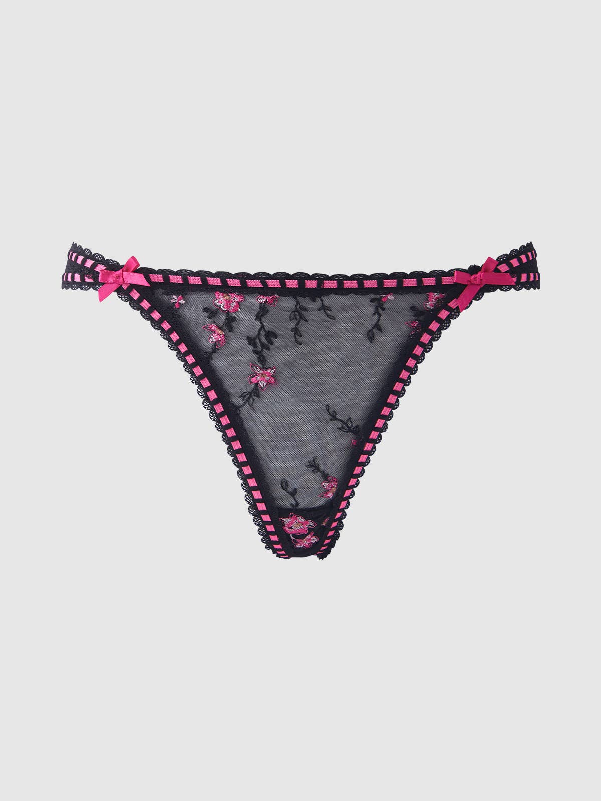 Harper Embroidered Thong — view 4 | Lavah Pleasure