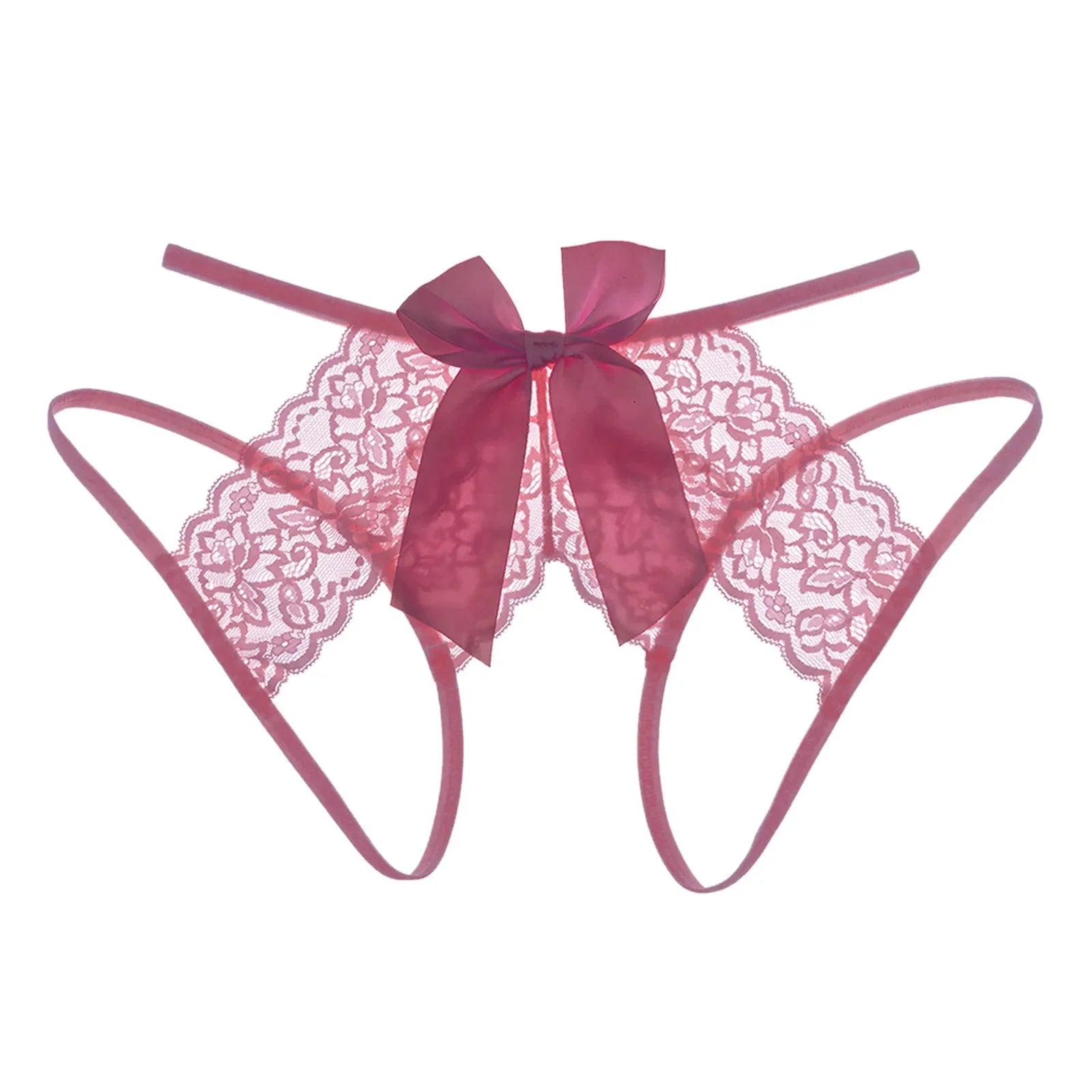 Bow-Lace Crotchless Panty — view 4 | Lavah Pleasure