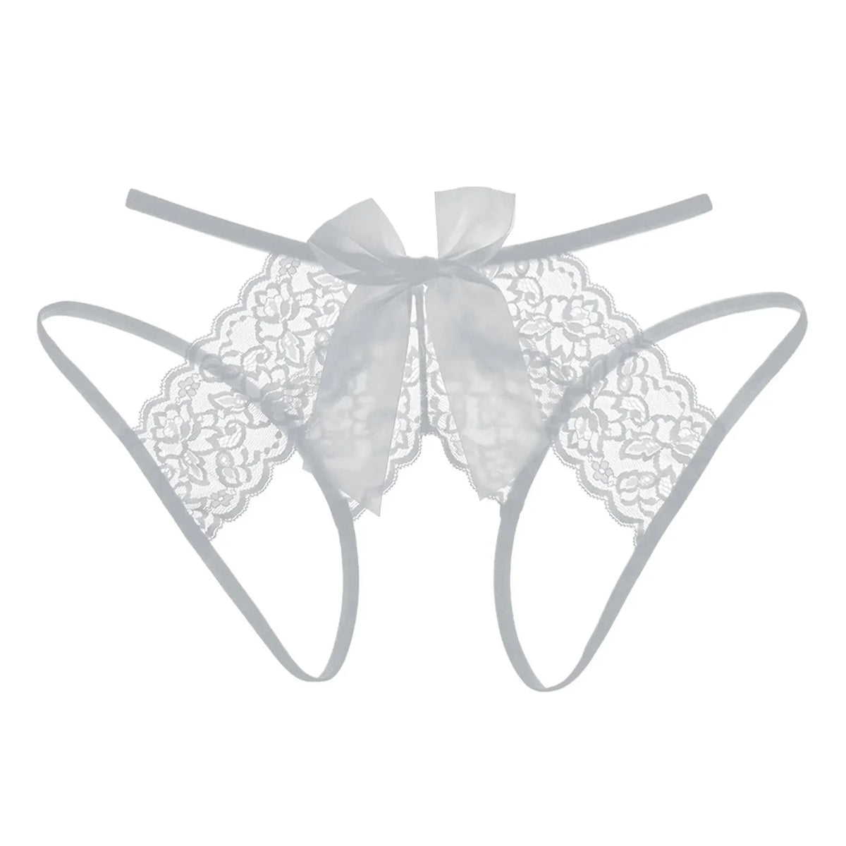 Bow-Lace Crotchless Panty — view 3 | Lavah Pleasure