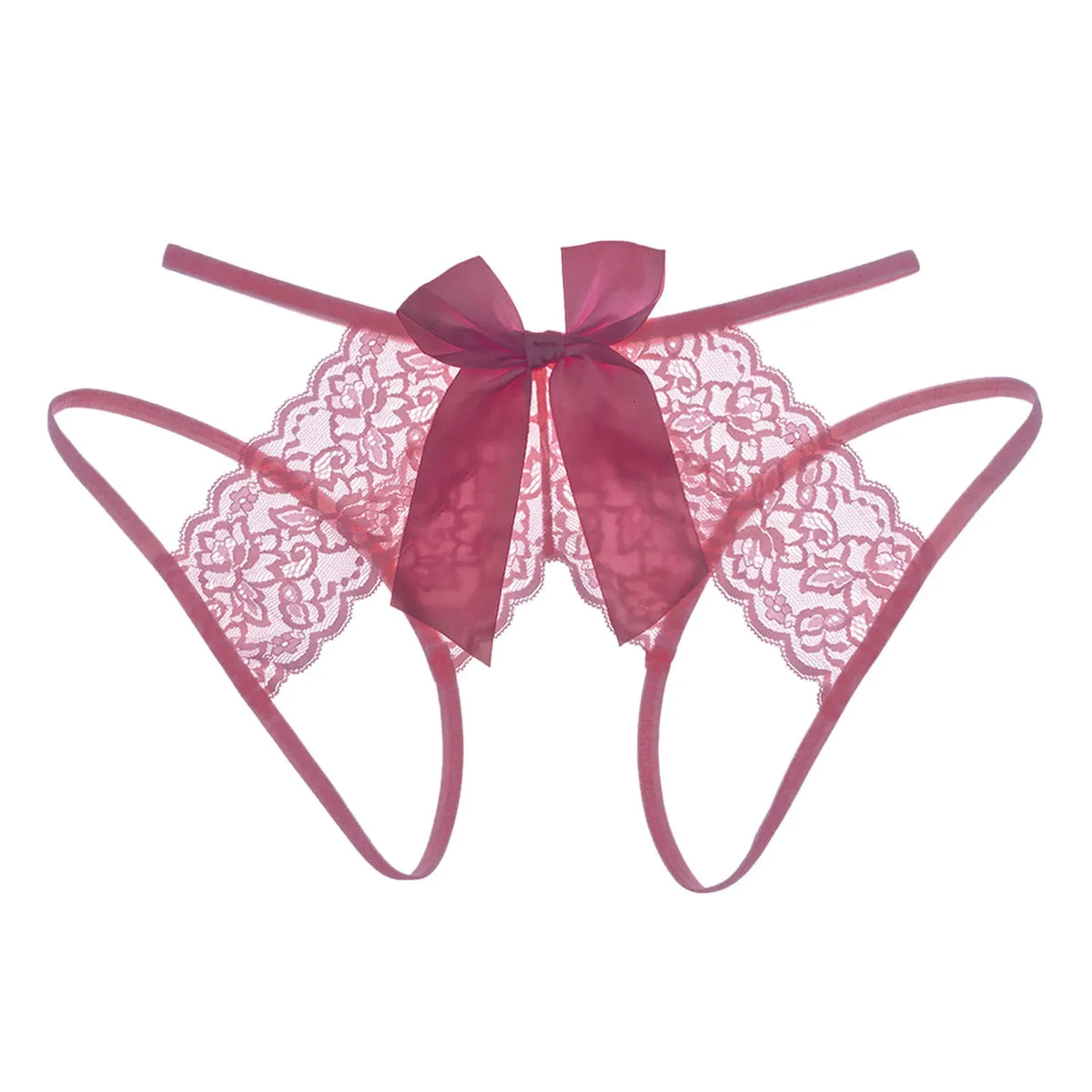 Bow-Lace Crotchless Panty — view 6 | Lavah Pleasure
