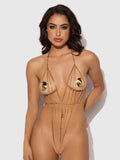 Deep V-Plunge Chain Teddy — Bodysuit | Lavah Pleasure