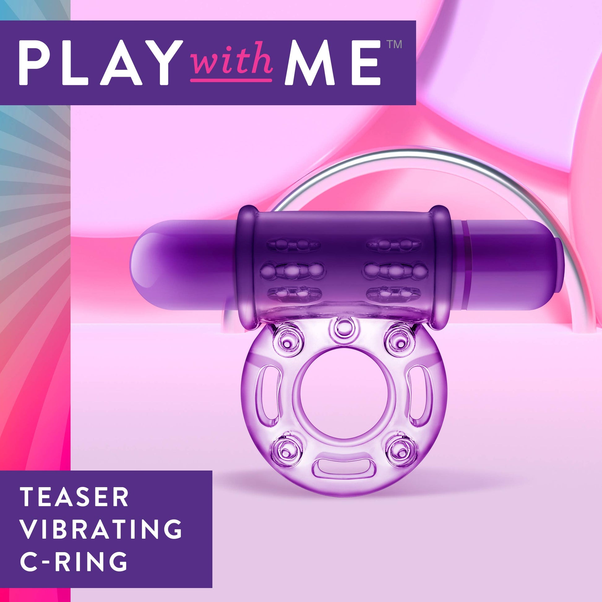 Play With Me - Couples Play - Vibrating Cock Ring - Purple