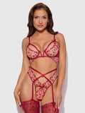 Angelina Lips Embroidery Cutout Teddy — view 2 | Lavah Pleasure
